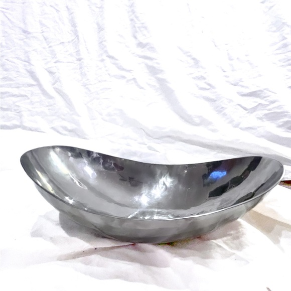 Beautiful Pewter Gondola shaped Bowl, signed by Gene Lesch 1972 - Picture 8 of 10